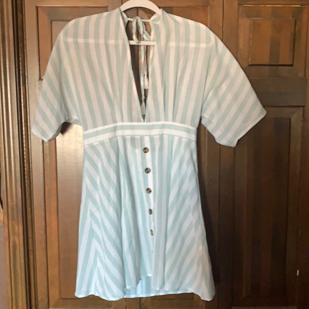 SHEIN Striped Backless Dress